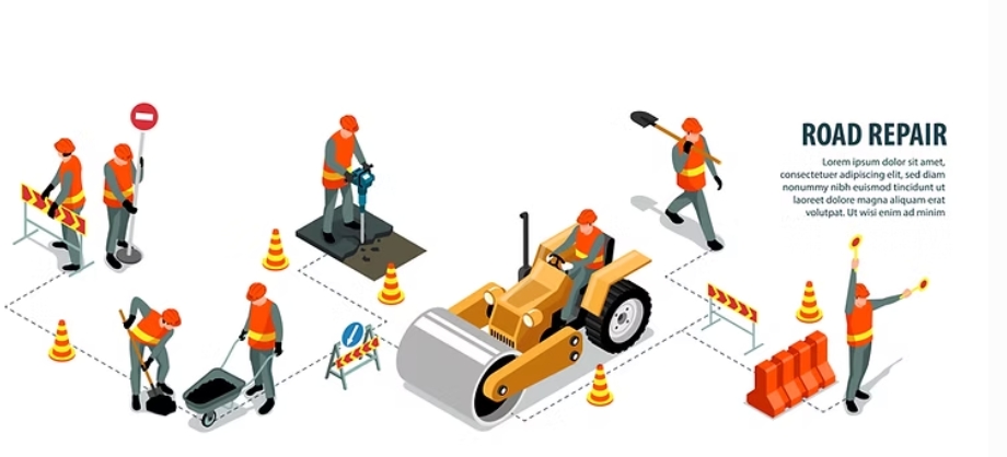 Road Repair Illustration